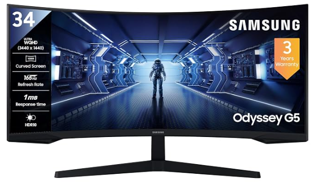 SAMSUNG 34 ODYSSEY G5 CURVED GAMING 