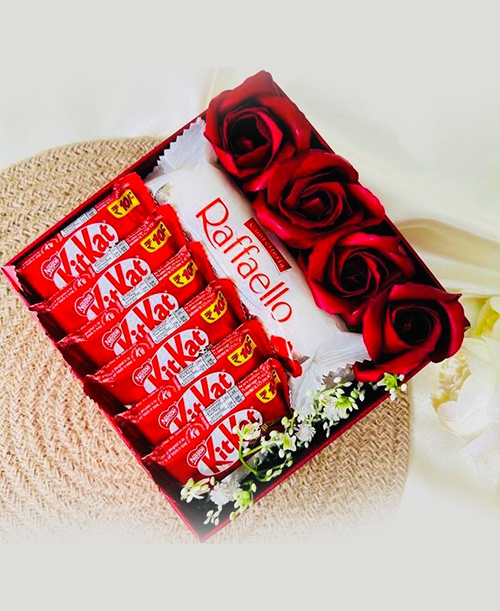 Elegant Roses with Chocolate Hamper | Perfect Romantic Gift for Every Occasion