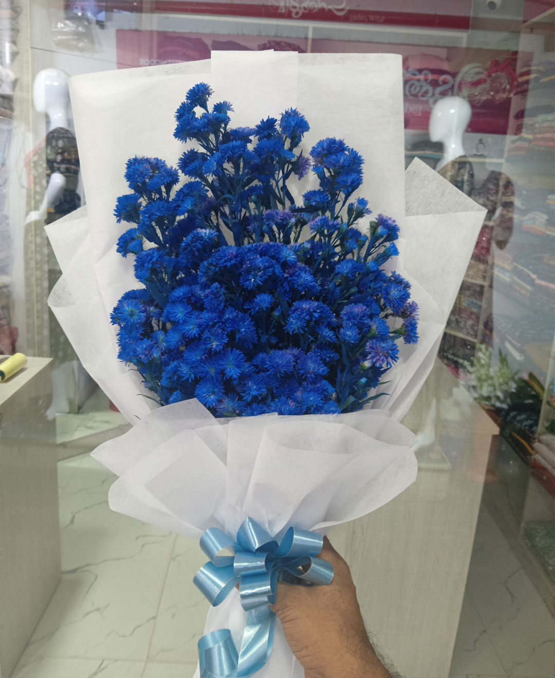 Blue Daisy Bouquet