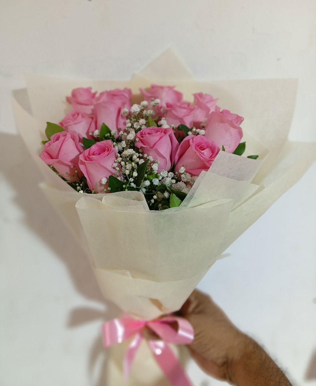 Blushing Pink Roses Bouquet