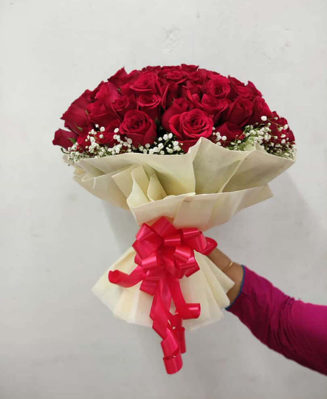 100 Red Roses Bunch Paper Packing